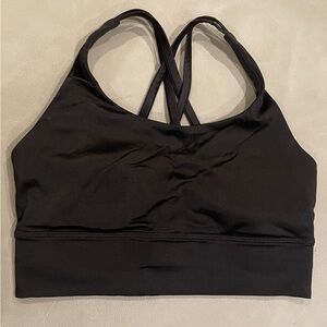 Lululemon Women's Black shiny Sports Bra size 6